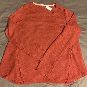 Red oversized sweater